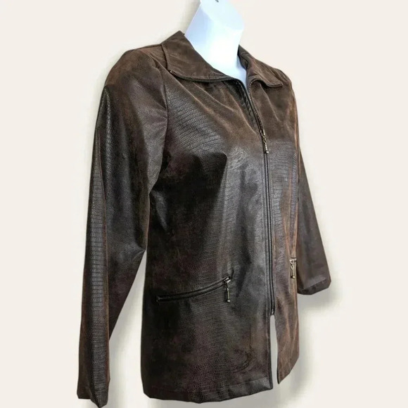 🍁Vintage Judy Joannou Faux Snakeskin Jacket - Picture 2 of 7